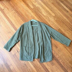 Ag Adriano Goldschmied Olive Green Open Cardigan
